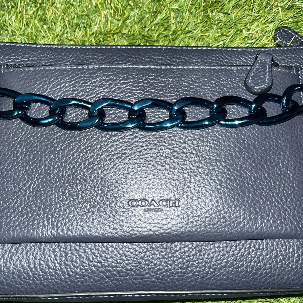 Coach navy Leather Crossbody Bag - Picture 2 of 5